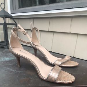 Coach Silver/Gold Kitten Heel